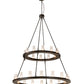Meyda Lighting Loxley 192461 60" 28-Light 2-Tier Timeless Bronze Chandelier With Clear Seeded Shade Glass