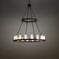 Meyda Lighting Loxley 194782 48" 16-Light Timeless Bronze Chandelier With Frosted Clear Shade Glass