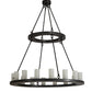 Meyda Lighting Loxley 194782 48" 16-Light Timeless Bronze Chandelier With Frosted Clear Shade Glass