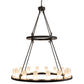 Meyda Lighting Loxley 194782 48" 16-Light Timeless Bronze Chandelier With Frosted Clear Shade Glass