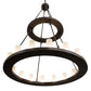 Meyda Lighting Loxley 194782 48" 16-Light Timeless Bronze Chandelier With Frosted Clear Shade Glass