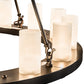 Meyda Lighting Loxley 194782 48" 16-Light Timeless Bronze Chandelier With Frosted Clear Shade Glass