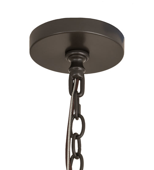 Meyda Lighting Loxley 194782 48" 16-Light Timeless Bronze Chandelier With Frosted Clear Shade Glass