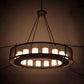 Meyda Lighting Loxley 197721 56" 16-Light Timeless Bronze Golpe Chandelier With White Statuario Idalight Shade