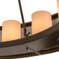 Meyda Lighting Loxley 197721 56" 16-Light Timeless Bronze Golpe Chandelier With White Statuario Idalight Shade