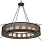 Meyda Lighting Loxley 197721 56" 16-Light Timeless Bronze Golpe Chandelier With White Statuario Idalight Shade
