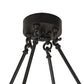 Meyda Lighting Loxley 199415 60" 20-Light Blackwash Chandelier With Frosted Clear Shade Glass