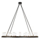 Meyda Lighting Loxley 199415 60" 20-Light Blackwash Chandelier With Frosted Clear Shade Glass