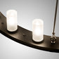 Meyda Lighting Loxley 199415 60" 20-Light Blackwash Chandelier With Frosted Clear Shade Glass