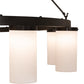 Meyda Lighting Loxley 218453 76" 10-Light Bronze Needham Chandelier With White Statuario Idalight Shade