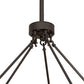 Meyda Lighting Loxley 218453 76" 10-Light Bronze Needham Chandelier With White Statuario Idalight Shade