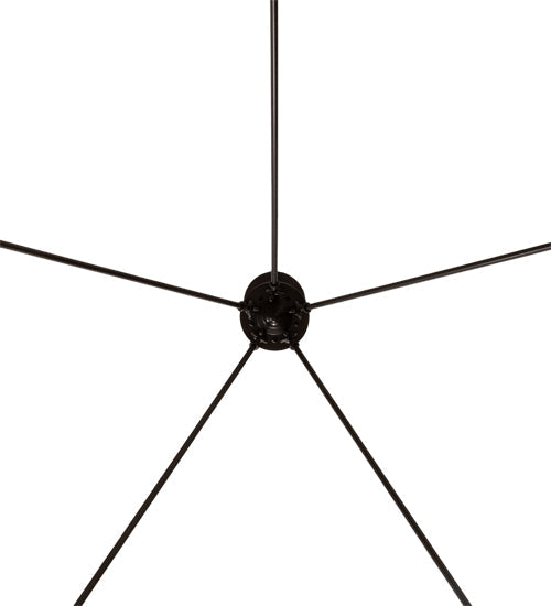 Meyda Lighting Loxley 218453 76" 10-Light Bronze Needham Chandelier With White Statuario Idalight Shade
