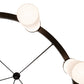 Meyda Lighting Loxley 218453 76" 10-Light Bronze Needham Chandelier With White Statuario Idalight Shade