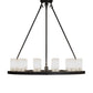 Meyda Lighting Loxley 219660 36" 12-Light Wrought Iron Chandelier With Frosted Clear Shade Glass
