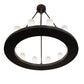 Meyda Lighting Loxley 219660 36" 12-Light Wrought Iron Chandelier With Frosted Clear Shade Glass
