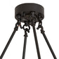 Meyda Lighting Loxley 219660 36" 12-Light Wrought Iron Chandelier With Frosted Clear Shade Glass