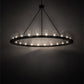 Meyda Lighting Loxley 220951 72" 24-Light Timeless Bronze Chandelier With Clear Seeded Shade Glass