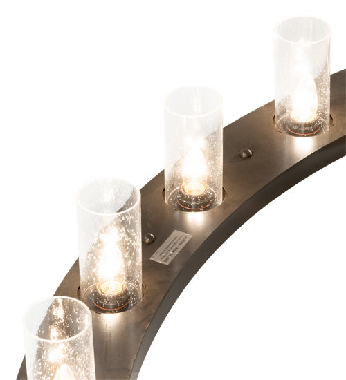 Meyda Lighting Loxley 220951 72" 24-Light Timeless Bronze Chandelier With Clear Seeded Shade Glass