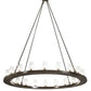Meyda Lighting Loxley 222369 60" 20-Light Timeless Bronze Chandelier With Clear Shade Glass