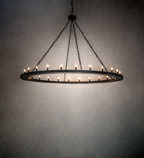 Meyda Lighting Loxley 231316 72" 24-Light Textured Black Chandelier
