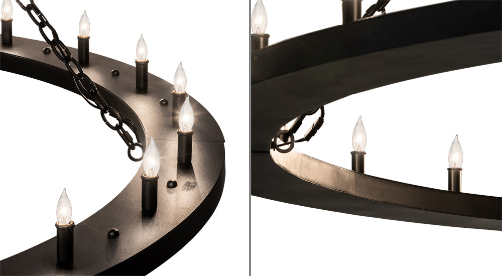 Meyda Lighting Loxley 231316 72" 24-Light Textured Black Chandelier