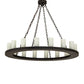 Meyda Lighting Loxley 239315 48" 16-Light Oil Rubbed Bronze Chandelier With Frosted Clear Shade Glass