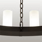 Meyda Lighting Loxley 239315 48" 16-Light Oil Rubbed Bronze Chandelier With Frosted Clear Shade Glass