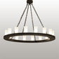 Meyda Lighting Loxley 239315 48" 16-Light Oil Rubbed Bronze Chandelier With Frosted Clear Shade Glass