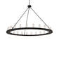 Meyda Lighting Loxley 242137 72" 24-Light Textured Black Chandelier With Clear Shade Glass