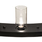 Meyda Lighting Loxley 242137 72" 24-Light Textured Black Chandelier With Clear Shade Glass