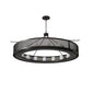 Meyda Lighting Loxley 248325 78" 16-Light Timeless Bronze Golpe Chandelier With White Statuario Idalight Shade