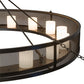Meyda Lighting Loxley 248325 78" 16-Light Timeless Bronze Golpe Chandelier With White Statuario Idalight Shade