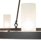 Meyda Lighting Loxley 248911 48" 16-Light Blackwash Chandelier With Clear Frosted Shade Glass
