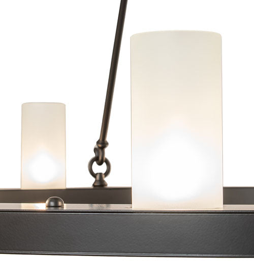 Meyda Lighting Loxley 248911 48" 16-Light Blackwash Chandelier With Clear Frosted Shade Glass