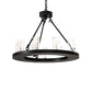 Meyda Lighting Loxley 30" 9-Light Blackwash Chandelier With Clear Seeded Shade Glass