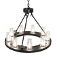 Meyda Lighting Loxley 30" 9-Light Blackwash Chandelier With Clear Seeded Shade Glass