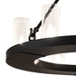 Meyda Lighting Loxley 30" 9-Light Blackwash Chandelier With Clear Seeded Shade Glass