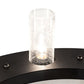 Meyda Lighting Loxley 30" 9-Light Blackwash Chandelier With Clear Seeded Shade Glass