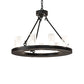 Meyda Lighting Loxley 30" 9-Light Blackwash Chandelier With Clear Seeded Shade Glass