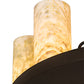 Meyda Lighting Loxley 30" 9-Light Timeless Bronze Semi-flush Mount Light With White & Green Jadestone Shade