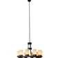 Meyda Lighting Loxley 36" 10-Light Mahogany Bronze Chandelier With Beige Sahara Taupe Idalight Shade