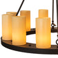 Meyda Lighting Loxley 36" 12-Light Oil Rubbed Bronze Chandelier With Ivory Shade