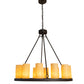 Meyda Lighting Loxley 36" 12-Light Oil Rubbed Bronze Chandelier With Ivory Shade