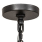 Meyda Lighting Loxley 36" 12-Light Old Wrought Iron Chandelier With Light & Dark Green Jadestone Shade