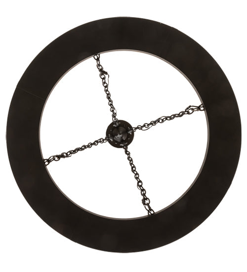 Meyda Lighting Loxley 36" 12-Light Old Wrought Iron Chandelier With Light & Dark Green Jadestone Shade