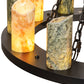 Meyda Lighting Loxley 36" 12-Light Old Wrought Iron Chandelier With Light & Dark Green Jadestone Shade