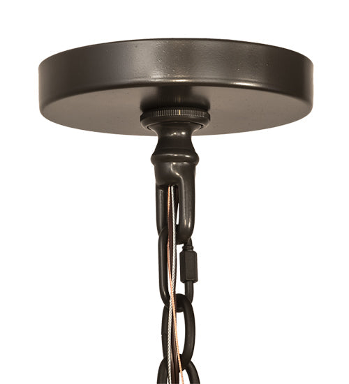 Meyda Lighting Loxley 36" 12-Light Timeless Bronze Chandelier With Amber Faux Candlelight
