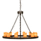 Meyda Lighting Loxley 36" 12-Light Timeless Bronze Chandelier With Amber Faux Candlelight