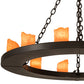Meyda Lighting Loxley 36" 12-Light Timeless Bronze Chandelier With Amber Faux Candlelight