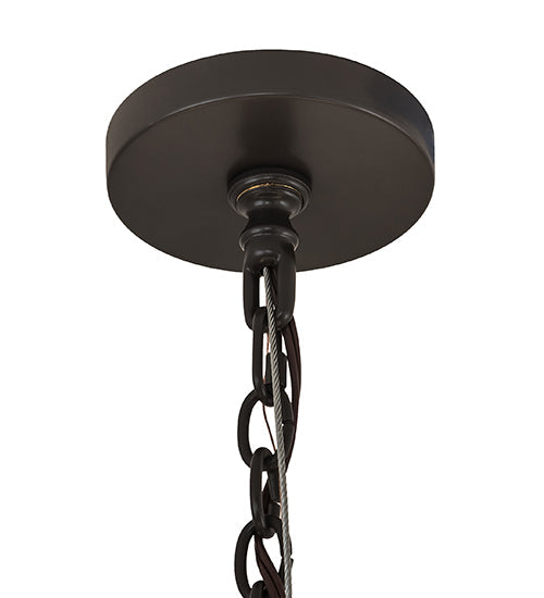 Meyda Lighting Loxley 36" 12-Light Timeless Bronze Chandelier With Clear Seeded Shade Glass